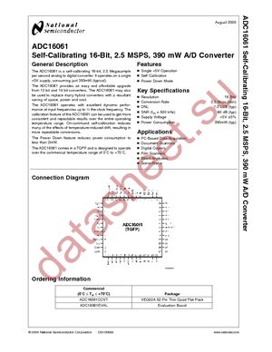 ADC16061CCVT/NOPB datasheet  